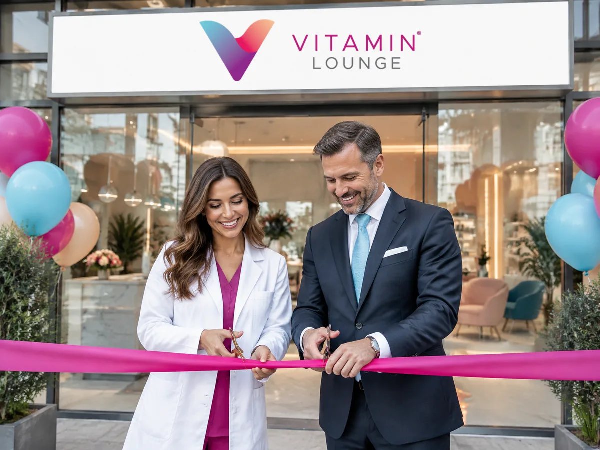 Eröffnung einer neuen Vitamin Lounge mit Partnerin und Zentrale